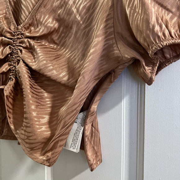 Forever 21 Rose Ruffled Drawstring Top, Medium - Picture 3 of 6